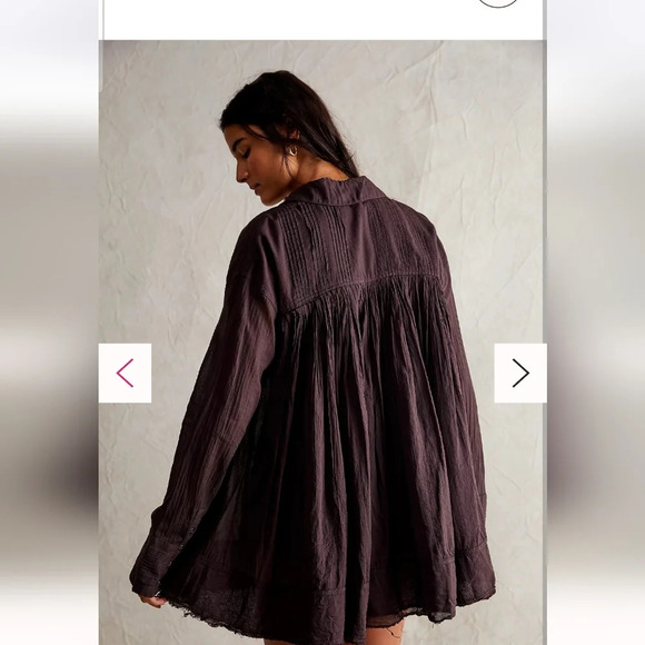 FREE PEOPLE We The Free Sheer Swing Shirt in optic white. Size Xs NWT - Picture 6 of 6